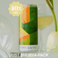 Bubbly White, 4 cans x 250mL ea = 1.3 bottles